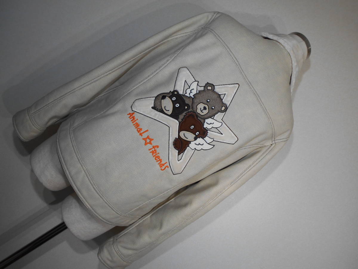 L502■カステルバジャック+2NATURE★エコレザー&ボア★背刺繍!ジャケット■2_サムネイル画像5