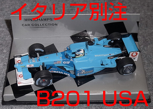 イタリア別注 1/43 ベネトン ルノーB201 フィジケラ USAGP 2001 BENETTON RENAULT