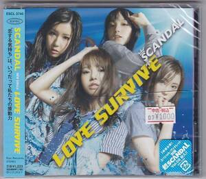 ★CD LOVE SURVIVE　ラブ・サヴァイブ *SCANDAL スキャンダル　缶バッジ付/未開封ケースヒビ