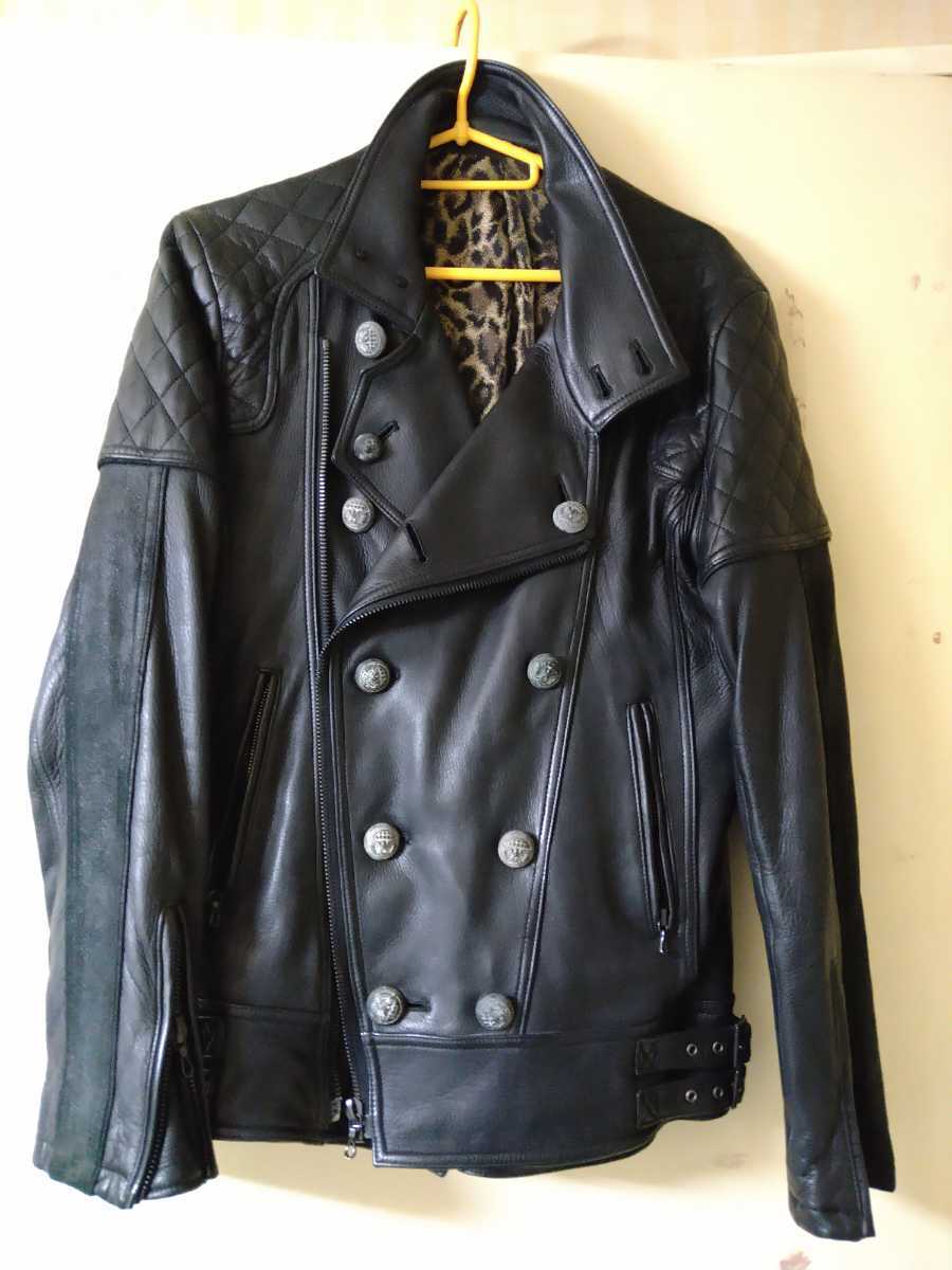 ソルボワ 美品 ロエン ムートン レザー ライダースジャケット ボア