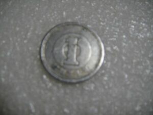 Ошибка линии обнимания Showa First 1 Yen Coin 1955 (Showa 30) Редко