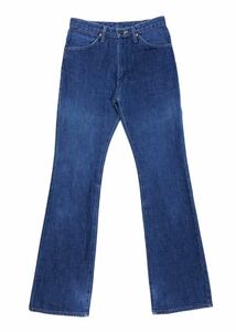 美品 90's 日本製 Wrangler W30 75cm ラングラー ジャパン ブーツカット デニム パンツ チェーンステッチ ジーンズ SCOVILL スコービル