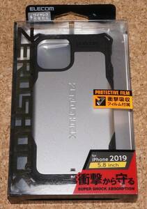 * new goods *ELECOM iPhone11 Pro ZEROSHOCK Zero shock silver outer box scratch 