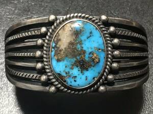 NAVAJO. Takumi [Mckee Platero/ Mackie * pra terrorism ] Legend biz Be * turquoise bangle Navajo ho pi Indian jewelry 