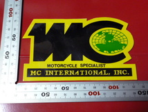 正規品 MC INTERNATIONAL INC ステッカー (120×72mm) / 当時物 エムシー インターナショナル ロゴ デカール_画像1