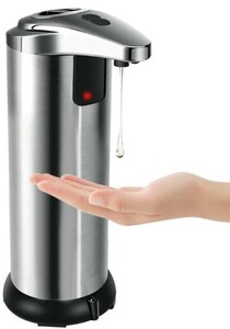 250ml 自動 ソープディスペンサー スマートセンサー 浴室 キッチン 液 ボトル 容器 ステンレス鋼 液体