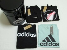 adidas 2021 アディ缶 レディース Mサイズ 缶付き パーカー Tシャツ パンツ M ウィメンズ 4点＋缶 福袋 アディダス 女性_画像1