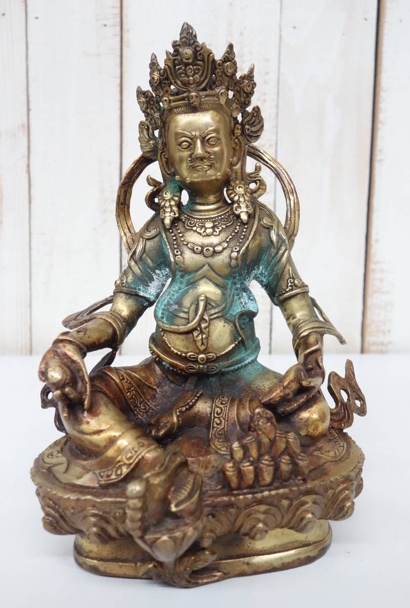仏教美術 チベット密教 仏像 銅製 旧家蔵出し アンティーク 骨董 送料 