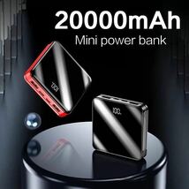 国内発送 小型 モバイルバッテリー 20000mAh ブラック 大容量 電熱 iPhone アンドロイド スマホ　充電 急速充電 携帯 電熱ベスト_画像1
