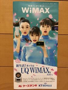 永野芽衣　多部未華子　深田恭子　★UQ WiMAX限定リーフレット　★新品・非売品