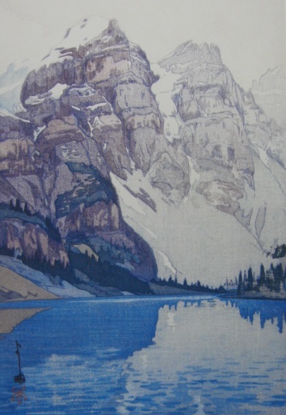 Hiroshi Yoshida, [Moraine Lake], From a rare collection of framing art, New frame included, In good condition, postage included, Japanese painter, Painting, Oil painting, Nature, Landscape painting