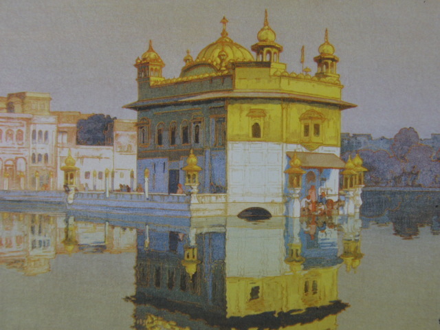 Hiroshi Yoshida, [Amritsar], Provenant d'une rare collection d'art encadrant, Nouveau cadre inclus, En bonne condition, frais de port inclus, peintre japonais, Peinture, Peinture à l'huile, Nature, Peinture de paysage