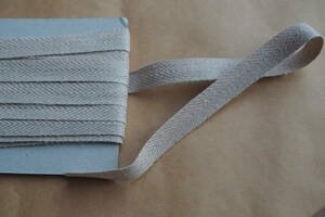 hemp tape, flax tape | beige | width 15mm× length 6m| pouch. .. cord . apron. cord .*