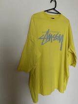 1回着美品◆stussy ステューシー　ビッグドレスＴ　Ｔシャツワンピ◆黄◆サイズＳ_画像4