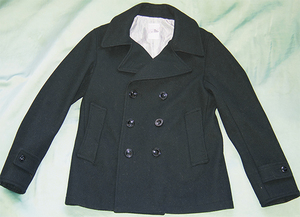 do female brand IN THE SOUP pea coat size L round a bow to