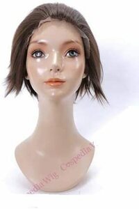 [ unused ] cosplay wig Short front lace natural Brown front .:14cm/ width .:26cm/ after .:30cm/ collar pair :5cm [ outlet ]3557
