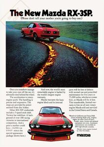 ポスター「1977 マツダ RX-3 SP」サバンナ 北米版広告ポスター #2★Mazda RX-3 SP/サバンナ/ロータリー/族車/RX-7/ワークス/北米仕様