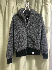 【AZUL BY MOUSSY】 ボアフリース　ZIP ショールカーデ　もこもこ　ジャンバー　ジャケット　