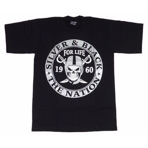 LA ストリートプリント For Life Skull プリント 半袖 Tシャツ(ブラック)(XL)【並行輸入品】