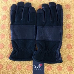 23区　男性用革手袋　黒スェード
