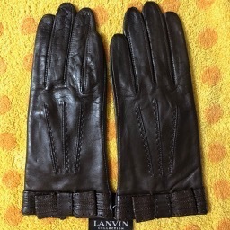 LANVIN　ランバン羊皮革手袋リボン20サイズS～M