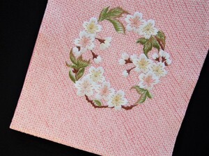 1 point thing * Ueno .. edge old shop wistaria .* hand embroidery / Sakura / total aperture stop / elegant pink dyeing Nagoya obi white . regular ./ stone rice field ../.. possible south ./ river .. beautiful /.. rice field . manner ./. pine /.. turtle 