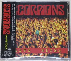 ◇ 旧規格 CD スコーピオンズ SCORPIONS ライヴ・バイツ LIVE BITES 日本盤 帯付き PHCR-1342-3C V 税表記3% 新品同様 ◇