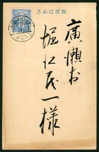 19637◆年賀状 昭和7年用 山口本郷7.1.1★田沢1銭5厘貼 1932年用 使用済