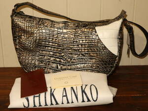 JRA SHIKANKO crocodile one shoulder bag | shoulder bag black ko lawn grass .. deer nkou