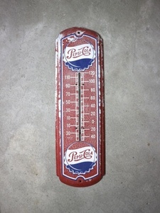 ビンテージ 40’s PepsiCola サーモメーター 温度計 ペプシコーラ ヴィンテージ 店舗什器 カフェ什器 アメリカン