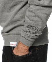 USA正規品 【XL】 Diamond Supply ダイヤモンドサプライ CaliLife クルーネック スウェット トレーナー グレー ガンメタ LA カリフォルニア_画像3