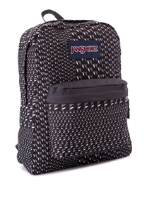 USA正規品 ジャンスポーツ JANSPORT スーパーブレイク SUPERBREAK 総柄 黒×白 USA正規品 バックパック リュック 通学 通勤 ジャンスポ 25L