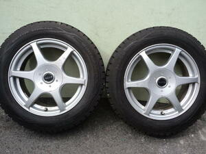 GIRO +37 4H100 5H100社外アルミ 185/65R15バリ山スタッドレスダンロップ WM01 bB ISTプリウスインプレッサラクティスティーダデミオノート