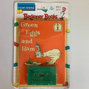 【長期保管品】洋書 RANDOM HOUSE read-alone Beginner Books Green Eggs ang Ham 1992 ランダムハウス 緑の卵とハム 絵本 朗読カセット