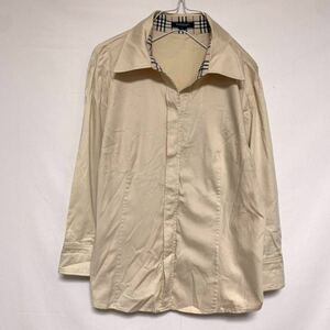 BURBERRY LONDON Burberry long sleeve shirt embroidery simple plain beige 