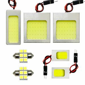  super . light Mitsubishi Delica Space Gear Exceed P##W series T10 LED aluminium frame attaching whole surface luminescence CO back panel room lamp 7 piece set white 