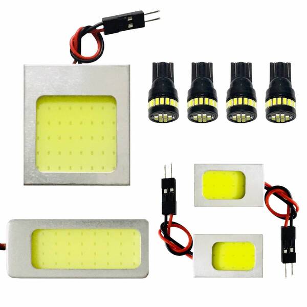 ダイハツ トール M900F M910A T10 LED 室内灯 超爆光 アルミフレーム付 全面発光 COBパネル ルームランプ 8個セット ホワイト 車検対応