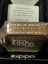 zippo 1941レプリカ アラベスク ゴールド ピンクゴールド GOLD 前面特殊刻印 2013年製 シルバーインナー 2012年製 専用ケース 保証書 _画像3