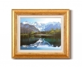 ■■【Free Shipping】Shiro Tsuboi, Oil Painting Frame F6 Gold Taisho Pond in Kamikochi ■■, Painting, Oil painting, Nature, Landscape painting