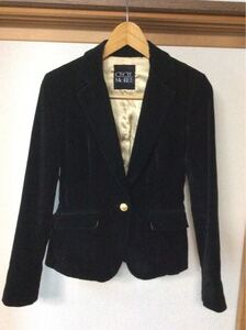 レディース テーラードジャケットCECIL McBEE ベルベット ブラックS 美品 秋冬春物