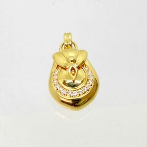 ◎中古美品◎１８金　ダイヤ　0.20ct　パフュームケース　ペンダント