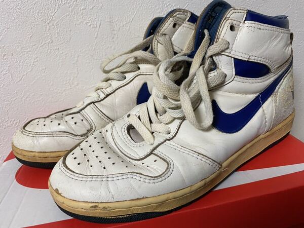 1985 NIKE BIG NIKE OG 白×青 US8 ビッグナイキ