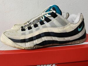 ジャンク 1996 NIKE AIR MAX 95 OG 白×黒ボーダー US9 104050-132