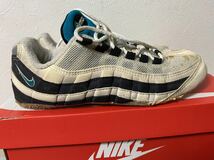 ジャンク 1996 NIKE AIR MAX 95 OG 白×黒ボーダー US9 104050-132_画像3