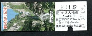 観光旅行（ＪＲ上川駅１４０円）銀河の滝