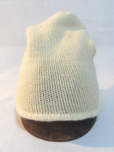  Vintage rare 40S 50S 60S? military army white wool knitted hat cap Beanie hat stencil plain watch rare color 