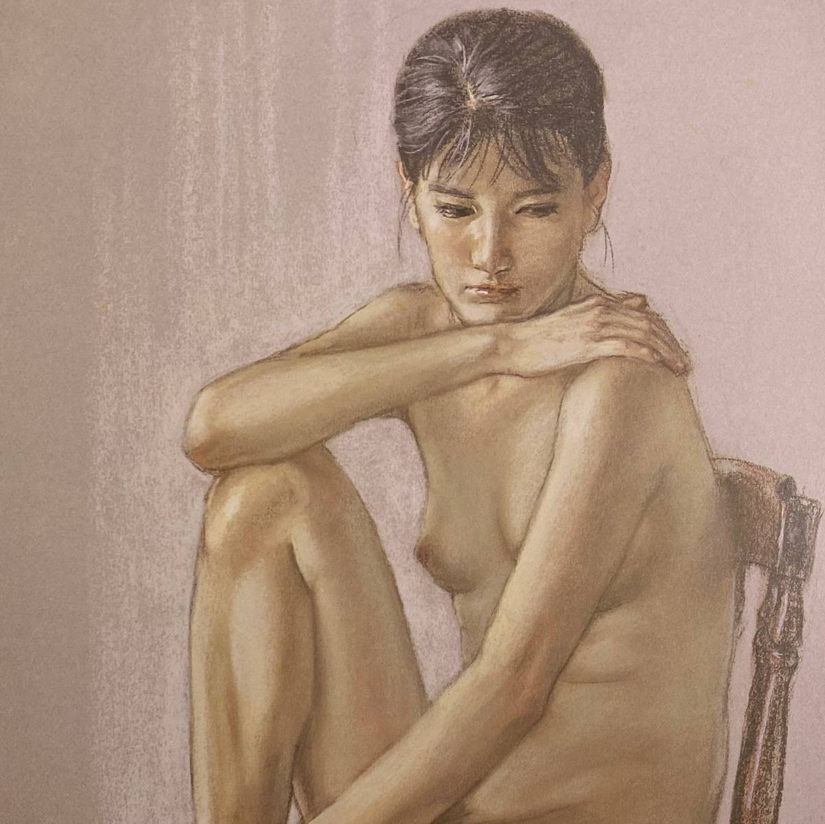 Shogo Takatsuka, pastels 53, Extrait d'un livre d'art rare, Nouveau cadre de haute qualité, Avec cadre, Bonne condition, frais de port inclus, ouvrages d'art, peinture, portrait