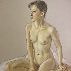 Art hand Auction Shogo Takatsuka, pastels 60, Extrait d'un livre d'art rare, Nouveau cadre de haute qualité, Avec cadre, Bonne condition, frais de port inclus, ouvrages d'art, peinture, portrait