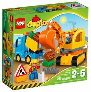 凸凸凸 レゴ デュプロ ☆ シティ City ☆ 10812 トラックとショベルカー Truck & Tracked Excavator ☆ 新品 ☆ 2016年製品 現絶版 凸凸凸 