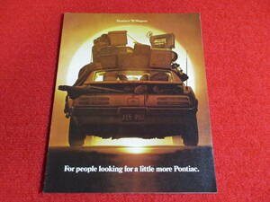 ! GM PONTIAC WAGONS 1970 Showa era 45 catalog!